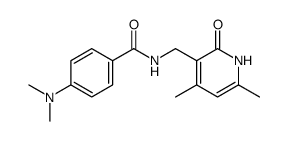 Benzamide, N-[(1,2-dihydro-4,6-dimethyl-2-oxo-3-pyridinyl)methyl]-4-(dimethylamino) Structure