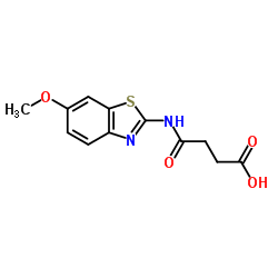 4-[(6-Methoxy-1,3-benzothiazol-2-yl)amino]-4-oxobutanoic acid结构式