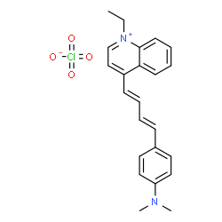 4-(4-(4-(二甲基亚氨基)苯基)-1,3-丁二烯基)-1-乙基喹啉高氯酸盐结构式