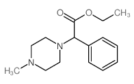 ethyl 2-(4-methylpiperazin-1-yl)-2-phenyl-acetate结构式
