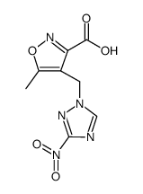 3-Isoxazolecarboxylic acid, 5-methyl-4-[(3-nitro-1H-1,2,4-triazol-1-yl)methyl] Structure