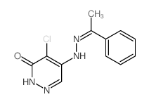 3(2H)-Pyridazinone,4-chloro-5-[2-(1-phenylethylidene)hydrazinyl]- structure