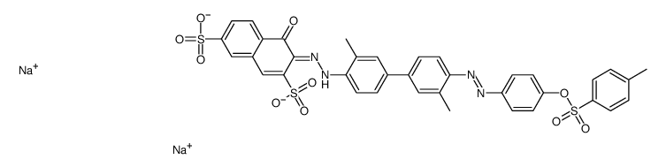 3-[[3,3'-dimethyl-4'-[[4-[[(p-tolyl)sulphonyl]oxy]phenyl]azo][1,1'-biphenyl]-4-yl]azo]-4-hydroxynaphthalene-2,7-disulphonic acid, sodium salt结构式