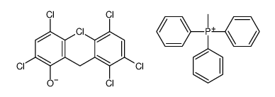 methyltriphenylphosphonium, salt with 2,2'-methylenebis[3,4,6-trichlorophenol] (1:1) Structure