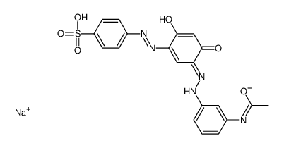 sodium p-[[5-[(3-acetamidophenyl)azo]-2,4-dihydroxyphenyl]azo]benzenesulphonate结构式