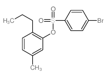 Benzenesulfonic acid,4-bromo-, 5-methyl-2-propylphenyl ester structure