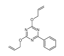 2-phenyl-4,6-bis(prop-2-enoxy)-1,3,5-triazine Structure