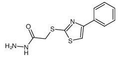 (4-phenyl-thiazol-2-ylsulfanyl)-acetic acid hydrazide结构式