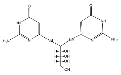 2,2'-diamino-3H,3'H-6,6'-(2,3,4,5-tetrahydroxy-pentane-1,1-diyldiamino)-bis-pyrimidin-4-one Structure