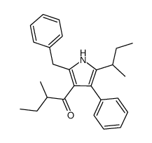 1-(5-sec-butyl-2-benzyl-4-phenyl-1H-pyrrol-3-yl)-2-methylbutan-1-one Structure