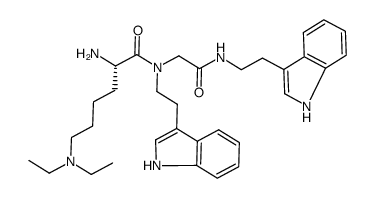 [Nε-diethyl-L-lysyl]-N-[2-(indol-3-yl)ethyl]glycine 2-(indol-3-yl)ethylamide Structure