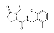 N-[(2-chloro-6-methylphenyl)methyl]-1-ethyl-5-oxo-L-prolinamide Structure