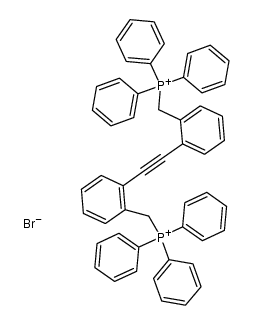 2,2'-Bis-[triphenylphosphoniomethyl]-diphenylenacetylen-dibromid Structure