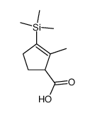 2-Methyl-3-trimethylsilanyl-cyclopent-2-enecarboxylic acid Structure