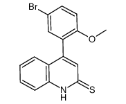 4-(5-bromo-2-methoxyphenyl)-2(1H)-quinolinethione结构式