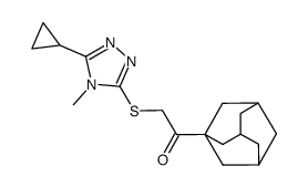 1-(adamantan-1-yl)-2-[(5-cyclopropyl-4-methyl-4H-1,2,4-triazol-3-yl)sulfanyl]ethanone Structure