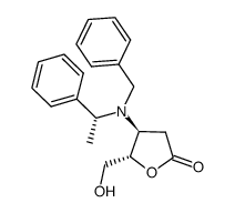 (4S,5S,αR)-4-[N-benzyl-N-(α-methylbenzyl)amino]-5-(hydroxymethyl)dihydrofuran-2-one结构式