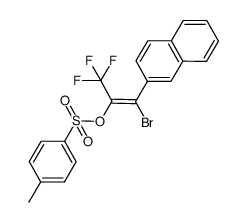 (Z)-1-bromo-3,3,3-trifluoro-1-(2-naphthyl)-2-tosyloxypropene结构式