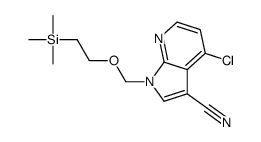 4-Chloro-1-{[2-(trimethylsilyl)ethoxy]methyl}-1H-pyrrolo[2,3-b]py ridine-3-carbonitrile结构式