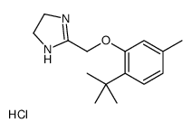 2-[(2-tert-butyl-5-methylphenoxy)methyl]-4,5-dihydro-1H-imidazol-1-ium,chloride结构式
