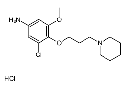 3-chloro-5-methoxy-4-[3-(3-methylpiperidin-1-yl)propoxy]aniline,hydrochloride结构式