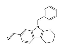 9-benzyl-1,2,3,4-tetrahydrocarbazole-7-carbaldehyde结构式