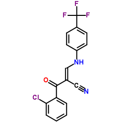 (2E)-2-(2-Chlorobenzoyl)-3-{[4-(trifluoromethyl)phenyl]amino}acrylonitrile Structure