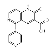 1,2-dihydro-2-oxo-5-(4-pyridinyl)-1,6-naphthyridine-3-carboxylic acid结构式