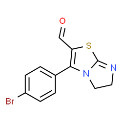 3-(4-bromophenyl)-5,6-dihydroimidazo[2,1-b][1,3]thiazole-2-carbaldehyde结构式