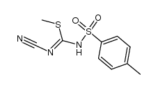 methyl N'-cyano-N-tosylcarbamimidothioate结构式