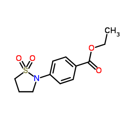 Ethyl 4-(1,1-dioxido-1,2-thiazolidin-2-yl)benzoate结构式