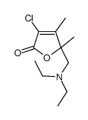 3-chloro-5-(diethylaminomethyl)-4,5-dimethylfuran-2-one结构式