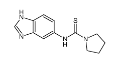 N-(1H-benzo[d]imidazol-5-yl)pyrrolidine-1-carbothioamide结构式