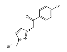 4-(2-(4-bromophenyl)-2-oxoethyl)-2-methyl-2H-tetrazol-4-ium bromide结构式