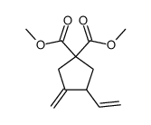 1,1-bis(methoxycarbonyl)-3-methylene-4-vinylcyclopentane结构式