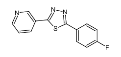 2-(4-fluorophenyl)-5-pyridin-3-yl-1,3,4-thiadiazole结构式