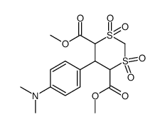 5-(p-Dimethylaminophenyl)-4,6-bis(methoxycarbonyl)-1,3-dithiane 1,1,3,3-tetroxide Structure