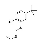 4-tert-butyl-2-(ethylsulfanylmethylsulfanyl)phenol Structure