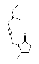 N-[4-(ethylmethylamino)-2-butynyl]-5-methyl-2-pyrrolidone结构式