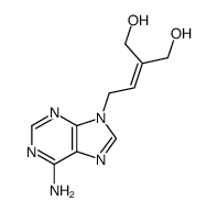 9-<4-hydroxy-3-(hydroxymethyl)-2-butenyl>adenine结构式