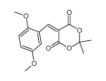 5-(2',5'-dimethoxybenzylidene)-2,2-dimethyl-1,3-dioxane-4,6-dione结构式