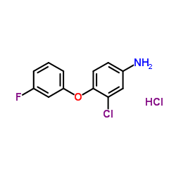 3-Chloro-4-(3-fluorophenoxy)aniline hydrochloride (1:1)结构式