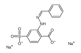 Disodium 2-[(2E)-2-benzylidenehydrazino]-4-sulfonatobenzoate结构式