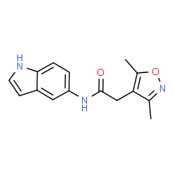 2-(3,5-Dimethyl-1,2-oxazol-4-yl)-N-(1H-indol-5-yl)acetamide结构式