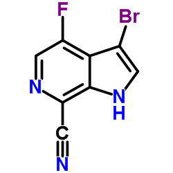 3-Bromo-7-cyano-4-fluoro-6-azaindole结构式