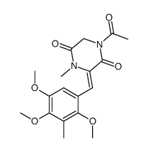(Z)-1-acetyl-4-methyl-3-(2,4,5-trimethoxy-3-methylphenylmethylene)-2,5-piperazinedione Structure