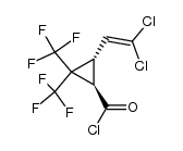 trans-3-(2,2-Dichlorvinyl)-2,2-bis(trifluormethyl)cyclopropancarbonsaeurechlorid结构式