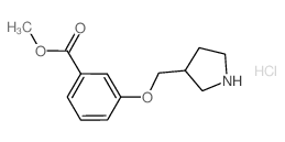 Methyl 3-(3-pyrrolidinylmethoxy)benzoate hydrochloride Structure
