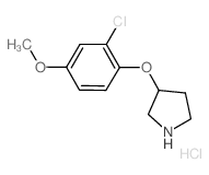 2-Chloro-4-methoxyphenyl 3-pyrrolidinyl ether hydrochloride Structure