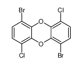 1,6-dibromo-4,9-dichlorodibenzo-p-dioxin Structure